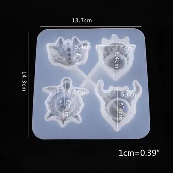 5PCS Rășini Epoxidice Cristal Mucegai Diavolul Ochi de Bufniță Semi-Trei-dimensional Bijuterii Turnare Mucegai Silicon Meserii DIY Deco fabricarea de Unelte
