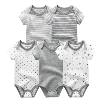 5Pcs/seturi Maneci Scurte Salopetă pentru Copii salopete de Bumbac haine Nou-nascuti Roupas de bebe băieți fete salopeta de îmbrăcăminte