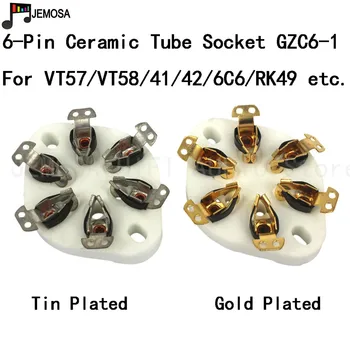 5PCS Tub Ceramic Socket 6Pins de Electroni Tub Scaun Pentru VT57 VT58 41 42 6C6 RK49 T21 WE310 Vid Tub Transport Gratuit