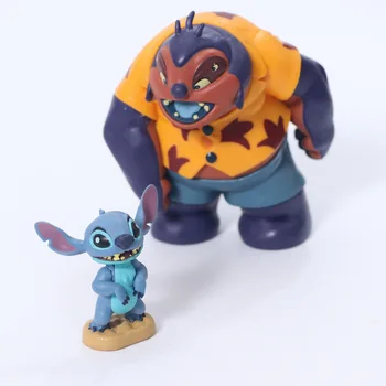6 buc/set Disney Pixar Lilo & Stitch Cusatura Albastru Figurine Anime Model Decor în Picioare Jucarii Pentru Copii Cadouri