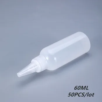 60ML PE plastic Lichid stoarce dropper sticle cu poftă de mâncare de top capacul pentru cerneală, Lipici Gol sos recipient 50PCS/lot