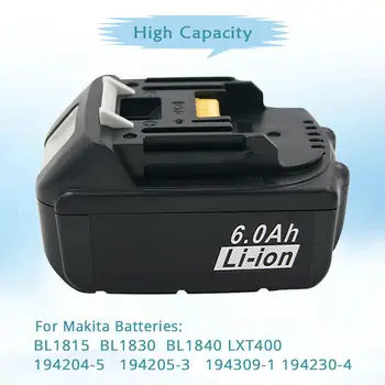 6A/5A/2A Putere Litiu-Instrument de Înlocuire Li-ion Baterie Reîncărcabilă pentru Makita 18V BL18560 BL1850 BL1840 BL1830 BL1820 BL1815