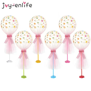 6set Balon Suportul Balon Stick Sta cu Cupe Kit pentru Masa Aranjamente Nunta Decoratiuni cu Baloane Consumabile Partid