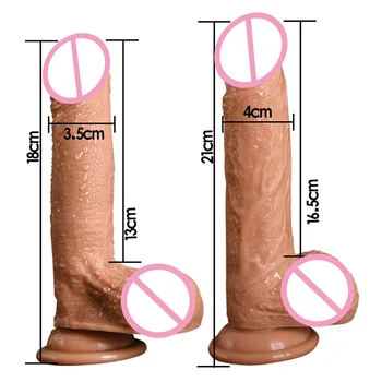 7/8 Inch Imens Vibrator Realist din Silicon pentru Penis Dong cu ventuza pentru Femei Masturbare Lesbain Jucărie Sexuală