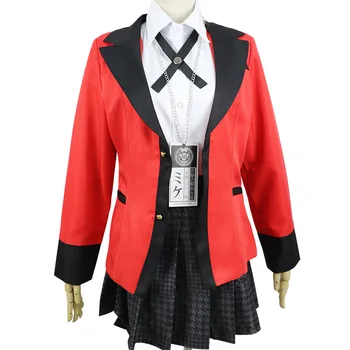 7PCS Set Complet JP Anime Kakegurui Cosplay Costum de Halloween Jabami Yumeko Cosplay Costum Igarashi Sayaka COSPLAY uniformă școlară