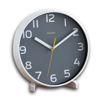 8 Inch Mut Desktop Ceas Rotund de Masa cu Ceas ceas de Perete Cu Suport pentru camera de zi Dormitor