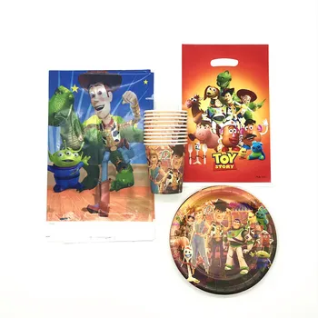 81pcs Toy Story 4 Pungi de Cadouri de Ziua Decor Petrecere Copii Băiat Set de Desene animate Toy Story Consumabile Partid Plăci de Hârtie Cupe față de Masă