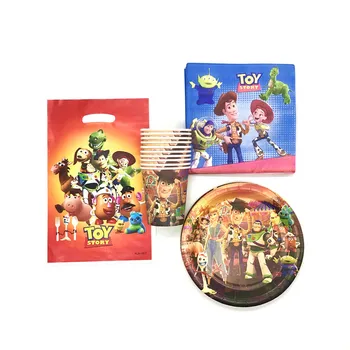 81pcs Toy Story 4 Pungi de Cadouri de Ziua Decor Petrecere Copii Băiat Set de Desene animate Toy Story Consumabile Partid Plăci de Hârtie Cupe față de Masă