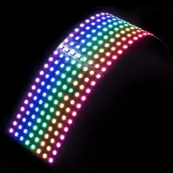 8x32 16x16 Pixeli WS2812 Digital Flexibil LED Program Panoul de Afișaj Ecran Individual RGB Adresabile 5050 Module cu Led-uri de Striptease