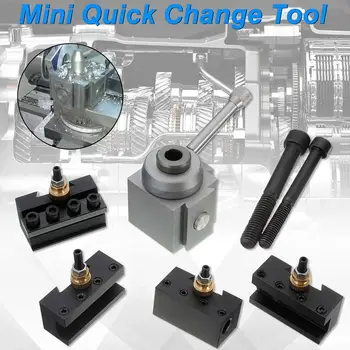 9Pcs Mini Schimbare Rapidă Tool Post Suport Kit Set Pentru Mini CNC Strung de Alezat Bara de Cotitură care se Confruntă Suport Lamă de incizie Multifix Tool Holder