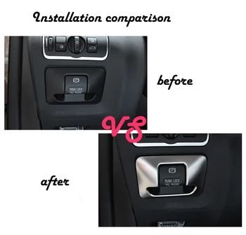 Accesorii auto ABS Cromat Frânei de parcare Electronice Butonul Panou Capitonaj Capac se potrivesc pentru Volvo XC60 V60 XC70 S60 S80 2010 -
