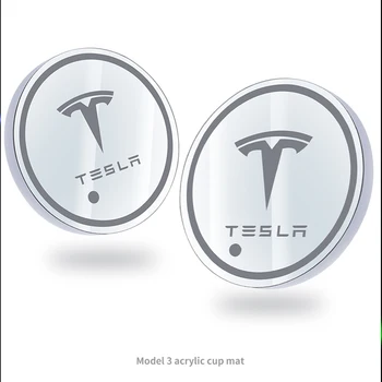 Accesorii auto Interior modificarea luminos cana de apa perna Pentru Tesla Model 3 X Y Led-uri auto styling autocolante