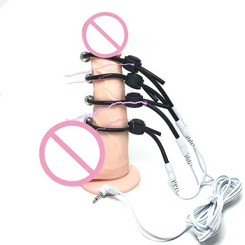 Accesorii De Sex Masculin Inele Pentru Penis Stimulator Electro Terapie De Șoc Penis Inel Cu Margele Medicale Electrice Jucarii Sexuale Pentru Barbati