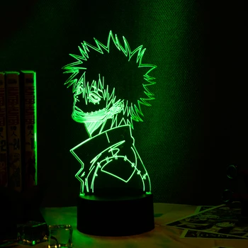 Acril 3d Lampa Anime Eroul Meu mediul Academic Dabi Lumină Led pentru Decor Dormitor Manga Rece Cadou pentru El Rgb Colorate Lumina de Noapte Dabi