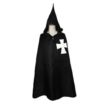 Adult Halloween Costum Medieval Halat De Cavalerii Templieri Mantie Ospitalier Tunica Cape