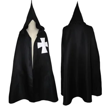 Adult Halloween Costum Medieval Halat De Cavalerii Templieri Mantie Ospitalier Tunica Cape