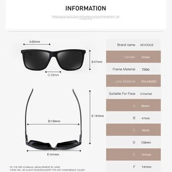 AEVOGUE ochelari de Soare Polarizat din Piele Cadru de Lux TR90 Pătrat de Epocă Ochelari de Soare Pentru Bărbați/Femei de Conducere gafas UV400 AE0628