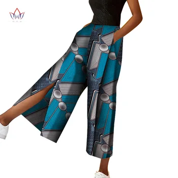 African Largă Picioare Pantaloni African Print Pocket Pant Dashiki Îmbrăcăminte Ankara Bumbac Batic cu Ceara Tipărite Îmbrăcăminte BRW WY5280
