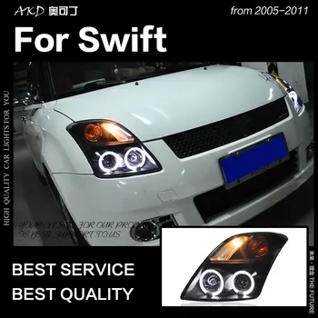 AKD Styling Auto Lampă de Cap pentru Suzuki Swift Faruri 2005-2011 Swift Faruri LED DRL Semnal Hid Bi-Xenon, Accesorii Auto