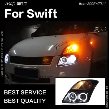 AKD Styling Auto Lampă de Cap pentru Suzuki Swift Faruri 2005-2011 Swift Faruri LED DRL Semnal Hid Bi-Xenon, Accesorii Auto