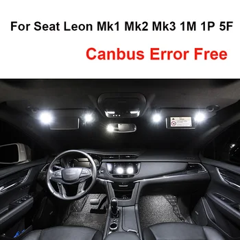 Alb Canbus fara Eroare Becuri cu LED-uri de Interior Lectură Dom Hartă Kit de Lumina Pentru Seat Leon 1 2 3 Mk1 Mk2 Mk3 1M 1P 5F 1999-2018