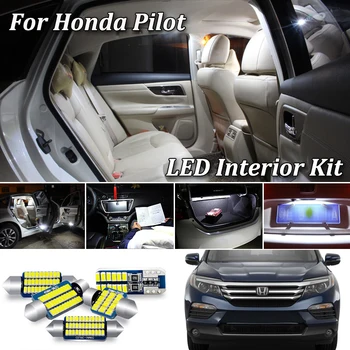 Alb Canbus led lumini de interior Kit Pentru 2003-2020 Honda Pilot led Harta Dom Ușa de Înmatriculare interior Kit de lumina