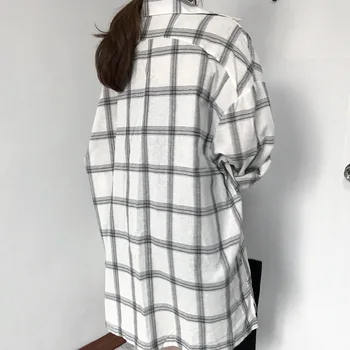 Alb Negru Tricou Femei Haine Largi Maneca Lunga Bluza Femei Și Tricouri coreeană Stil Harajuku Top Femei Îmbrăcăminte de Streetwear
