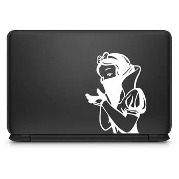 Alba ca zapada Printesa cu Masca Laptop Autocolant pentru Macbook Decal 16