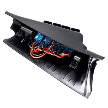 Albastru Un Pilon Panou Comutator Kit 4 LED Pod Stanga pentru Jeep Wrangler JK 11-18