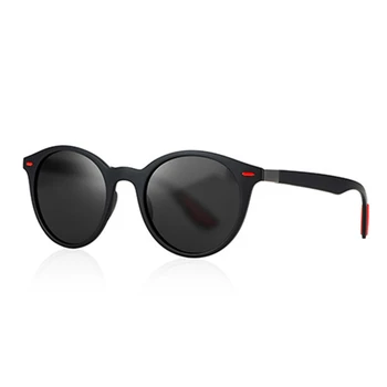 ALIKIAI Bărbați Femei Clasic Retro Nit Polarizat ochelari de Soare Bricheta Design Cadru Oval Protecție UV400 De Sol