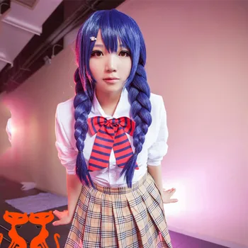 Alimente Războaie Shokugeki no Soma Megumi Tadokoro peruca cosplay Megumi Tadokoro joc de rol albastru peruca de păr costume