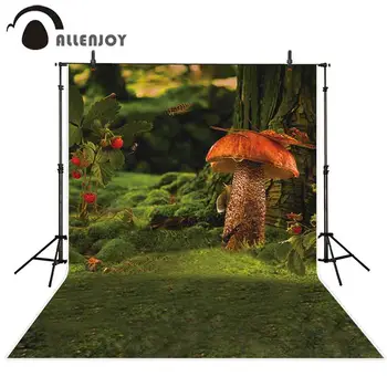 Allenjoy fotografie fundal fairy ciuperci de pădure minunilor iarba de fundal sedinta foto prop photocall decor