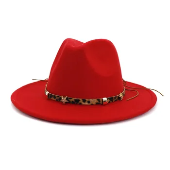 American European Capace Rotunde pălărie de fetru Feminino sombrero Negru curea Imitație de Lână Femei Bărbați Femei Pălării de Top de Jazz Pălărie HF109