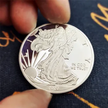 American Statuia Libertății Eagle Monede de Argint placat cu Monedă Comemorativă de Colecție Cadou nou decor acasă