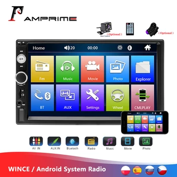 AMPrime Universal 2 din Masina cu echipamentele de redare Multimedia Autoradio 2din Stereo 7