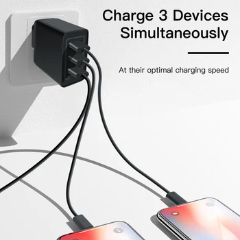 Amzish Rapid Încărcător USB Pentru iPhone X 8 Plus XR iPad Universal Quick Charge 3.0 Pentru Samsung, Xiaomi, Huawei Încărcare Pentru Telefon