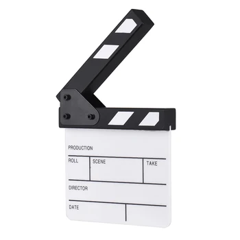 Andoer ClapperBoard Dimensiuni Compacte Film Acrilic Clapboard Uscat Șterge TV Regizor de Film Taie Video Scenă de Acțiune Clapper Placa de Ardezie