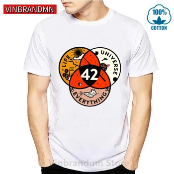 Angel Numărul Viața Universului răspunsul la toate 42 tricouri barbati nu intrați în panică sci-fi 42 Ghidul Autostopistului La Galaxy T-shirt
