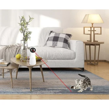 Animal de casă Pisică LED Laser Jucarii Inteligente Automate Cat Exercitii de Divertisment Amuzant Rotație Jucărie Multi-Unghi de incarcare USB-Consumabile pentru animale de Companie