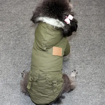 Animale De Companie De Iarnă Îngroșarea Îmbrăcăminte Haine De Câine Pentru Drumeții De Funcționare Exercițiu În Vreme Rece Maneca Lunga Cu Gluga Jacheta Haine De Câine