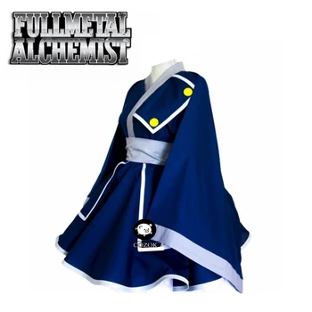 Anime Fullmetal Alchemist Roy Mustang Albastru pentru Femei lolita Rochie Kimono Cosplay Costum Cutome-a Făcut Transport Gratuit