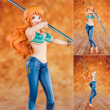 Anime One Piece Figurina 20-a Aniversare Nami Blugi Ver. Sexy PVC figurina de Colectie Model pentru Copii Jucarii Papusa Cadou 17CM