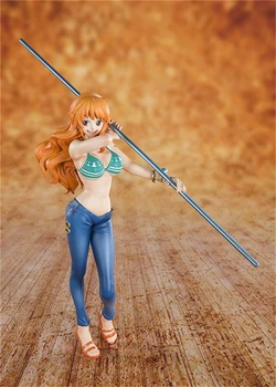Anime One Piece Figurina 20-a Aniversare Nami Blugi Ver. Sexy PVC figurina de Colectie Model pentru Copii Jucarii Papusa Cadou 17CM