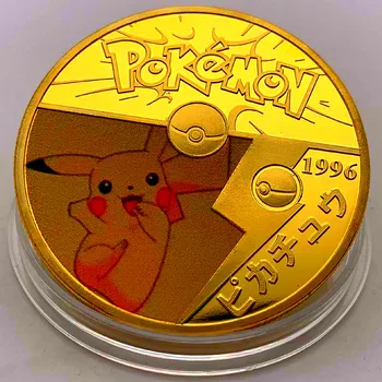 Anime-Ul Japonez Carduri Pokemon Pikachu Placat Cu Aur De Monede De Aur De Colectare Joc Carduri De Copil Jucărie Cadou