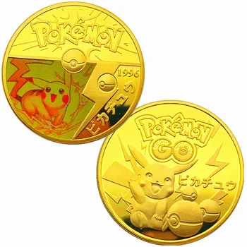Anime-Ul Japonez Carduri Pokemon Pikachu Placat Cu Aur De Monede De Aur De Colectare Joc Carduri De Copil Jucărie Cadou