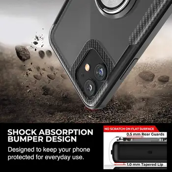 Anti-Toamna Telefonul Caz Acoperire cu 360° Rotație Inel Magnetic Suportul Kickstand Pentru iPhone 11 Pro X XR XS MAX 8 7 6 Plus