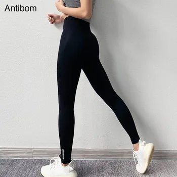Antibom Femei Fără Sudură De Fitness Yoga Pantaloni Cu Talie Înaltă Energie Sport Legging Elastic Push-Up Sală De Gimnastică Exercițiu Dresuri Pantaloni De Culoare Solidă