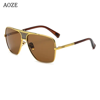 AOZE 2020 Moda de Metal gradient rama patrat pentru bărbați ochelari de soare de brand, Design de conducere ochelari de soare Vintage Ochelari de soare oculos de sol