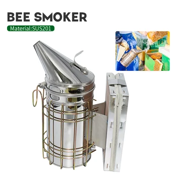 Apicultura Manual De Albine Fumător Din Oțel Inoxidabil Fumător Transmițător Kit De Albine Fum Pulverizator Stup Echipamente Apicole Instrumente