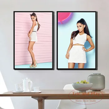 Ariana Grande Muzica Pop Star Cantareata Panza Pictura Postere Si Printuri Poze De Perete Pentru Camera De Zi Art Poster Acasă Decorative